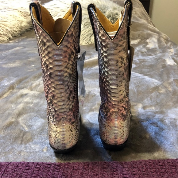 Multicolor Python Exotic Snakeskin Cowboy boots - Picture 2 of 4